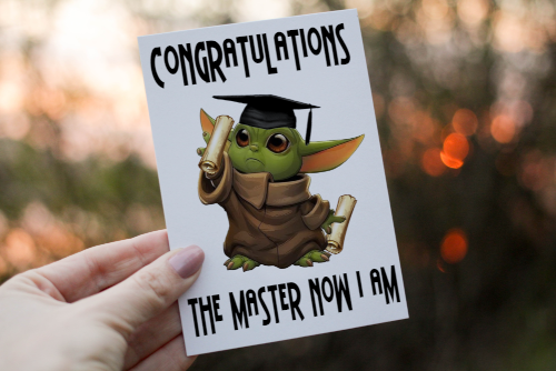 Yoda Masters Degree Graduation Card, Your Graduating Card